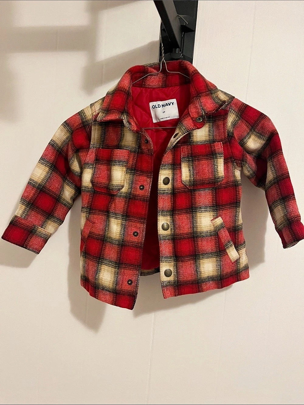 Old Navy Girls Plaid Jacket Size 2T Like New